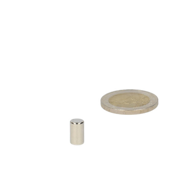 Neodymium rod magnet (cylinder) 8 x 12 mm N48, nickel-plated