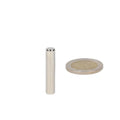 Silver high grade neodymium magnet rod magnet 6 x 30 mm with smooth polished surface and rounded ends