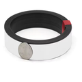 Self-Adhesive Neodymium Magnetic Tape 25 x 1000 mm (1 m Roll), rolled up, with a coin for scale